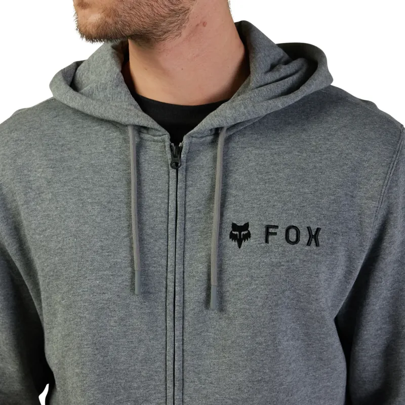 Fox Clothing Absolute Fleece Zip Men's Hoodie - Heather Graphite Grey-5