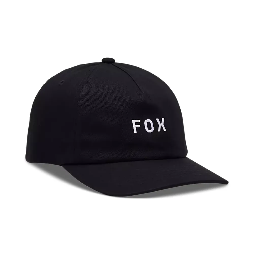 uPRISE Bikes Fox Clothing Fox Wordmark Adjustable Hat - Black/White | Price match, 365 day return s, 18-Month Warranty, Finance Available & Free UK Delivery