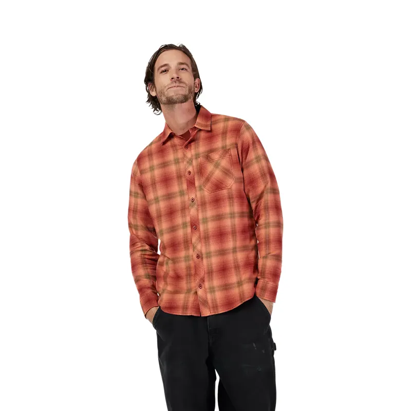 Fox Survivalist Men's Flannel Shirt - Rust Brown-2