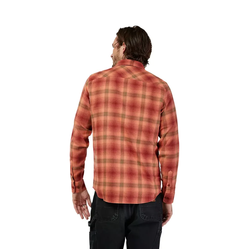 Fox Survivalist Men's Flannel Shirt - Rust Brown-3