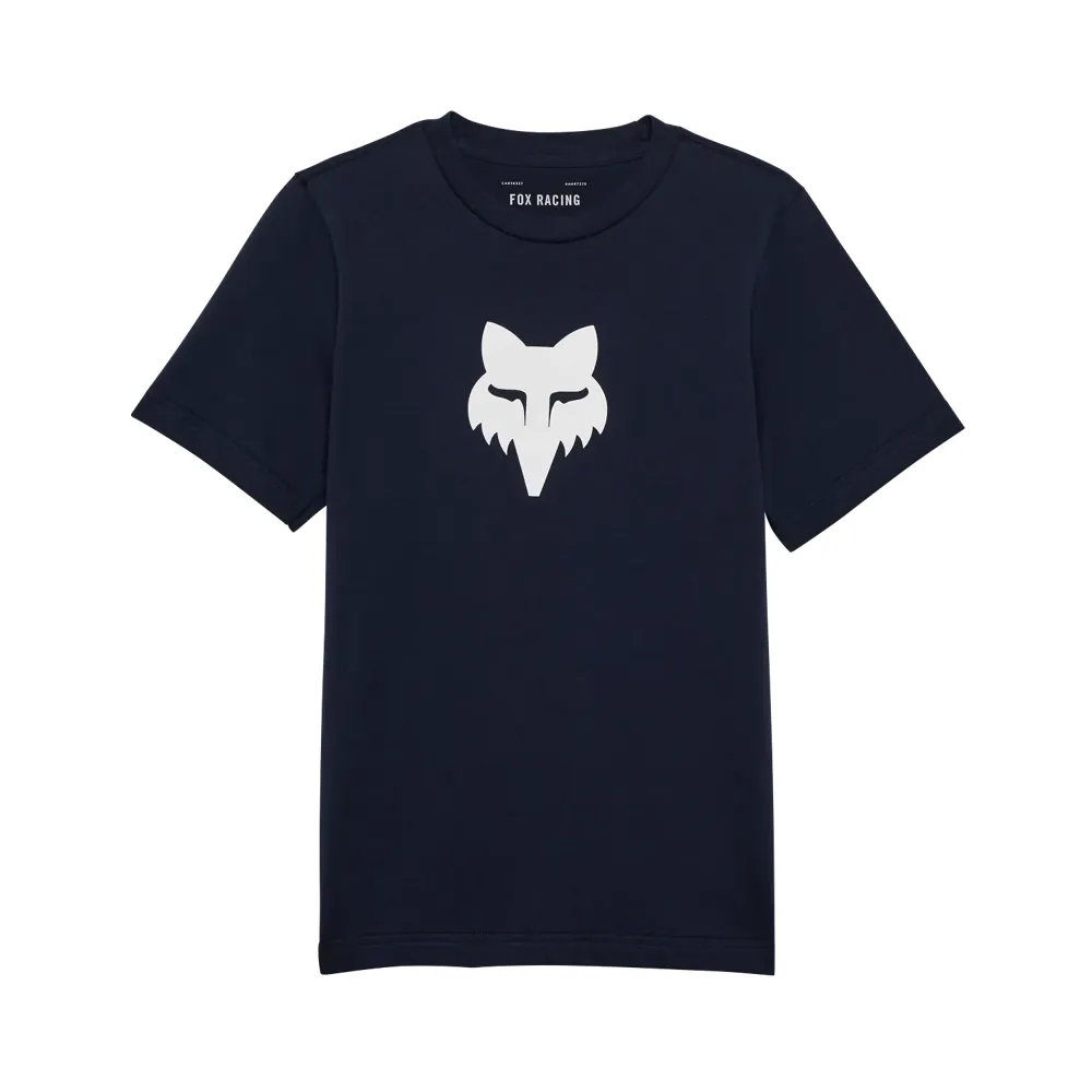 uPRISE Bikes Fox Clothing Fox Legacy Basic Youth Short Sleeve Tee - Midnight Blue | Price match, 365 day returns, 18-Month Warranty, Finance Available & Free UK Delivery