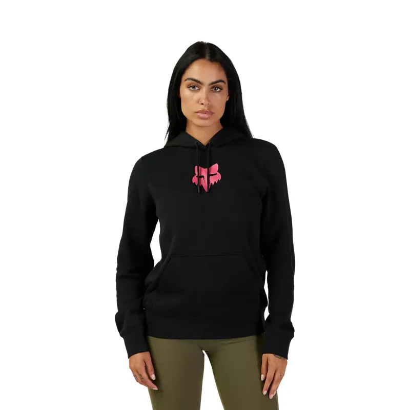Fox Racing Fox Head Women's Pullover Hoodie - Black/Pink-2