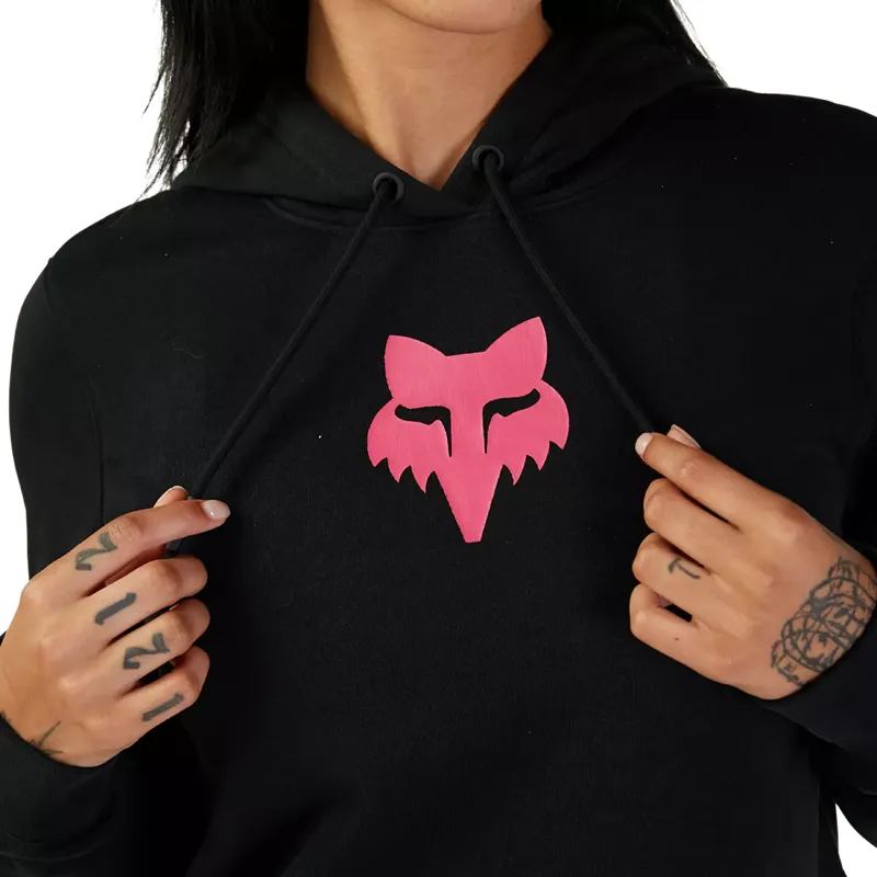 Fox Racing Fox Head Women's Pullover Hoodie - Black/Pink-7