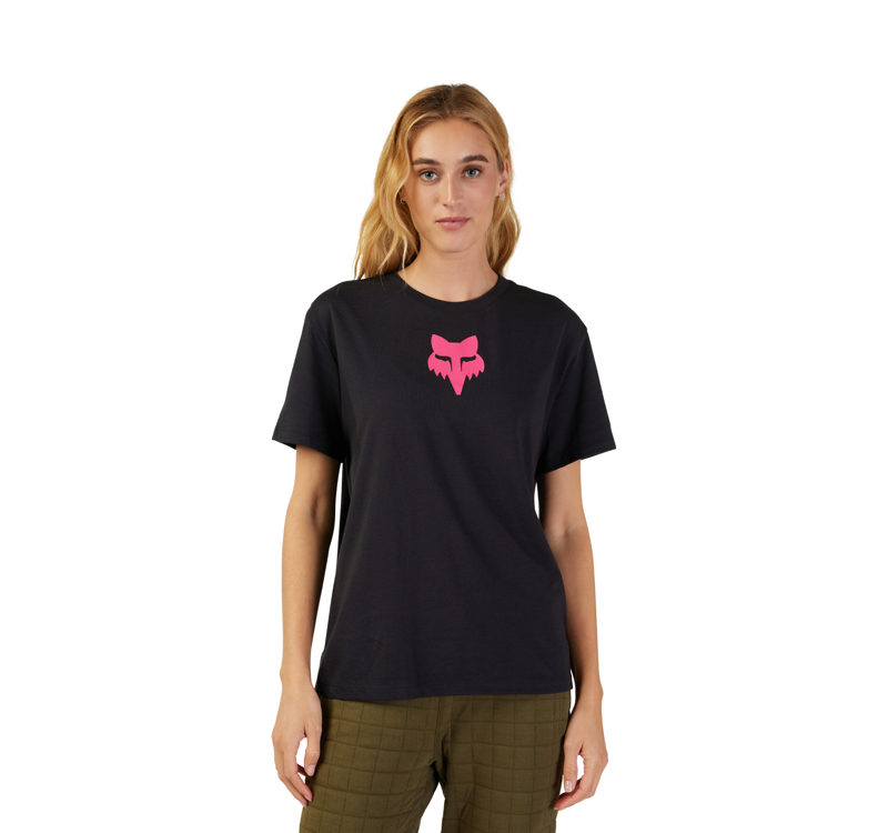 Fox Head Women's Short Sleeve Tee - Black/Pink
