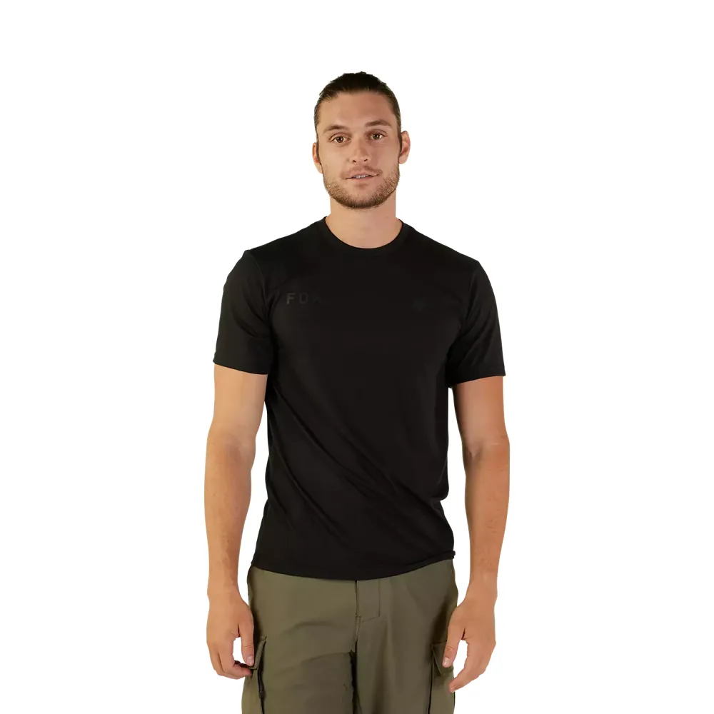 uPRISE Bikes Fox Clothing Fox Racing Wordmark Men's Short Sleeve Tech Tee - Black | Price match, 365 day return s, 18-Month Warranty, Finance Available & Free UK Delivery