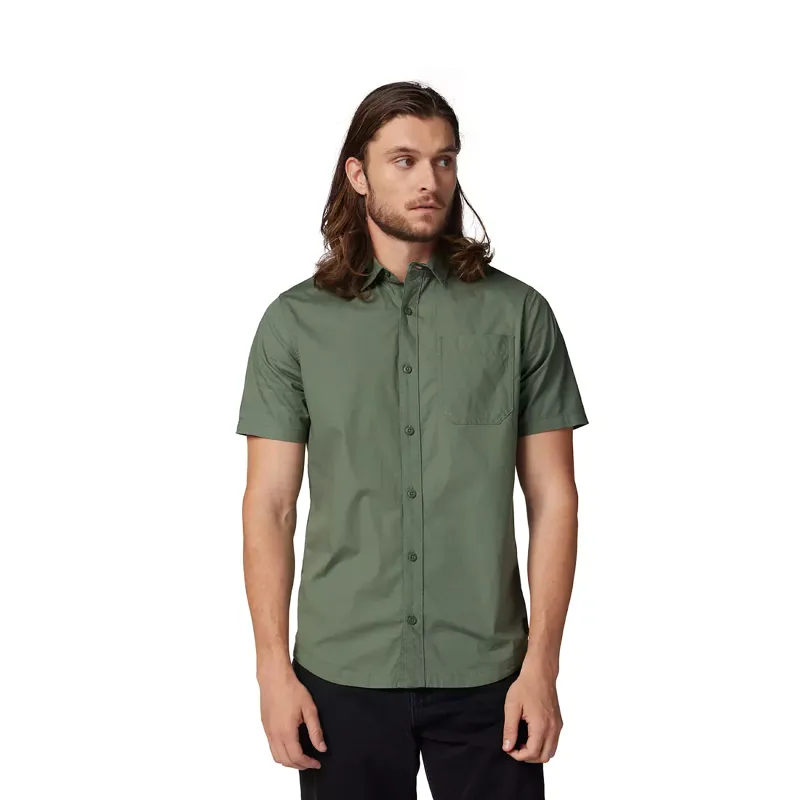 Fox Racing Roger Men's Short Sleeve Woven Shirt - Hunter Green-2