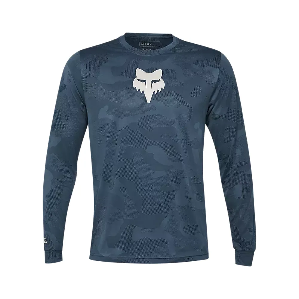 uPRISE Bikes Fox Clothing Fox Ranger TruDri Men's Long Sleeve Jersey - Dark Vintage Blue | Price match, 365 day return s, 18-Month Warranty, Finance Available & Free UK Delivery