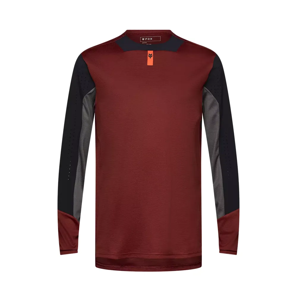 uPRISE Bikes Fox Clothing Fox Defend Men's Long Sleeve Jersey - Rust Brown | Price match, 365 day return s, 18-Month Warranty, Finance Available & Free UK Delivery