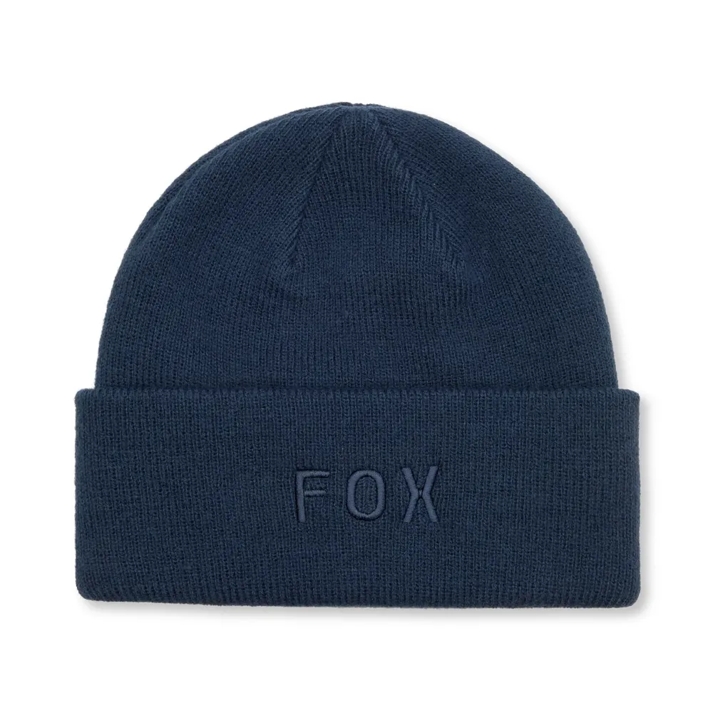 uPRISE Bikes Fox Clothing Fox Wordmark Men's Beanie - Midnight Blue | Price match, 365 day returns, 18-Month Warranty, Finance Available & Free UK Delivery
