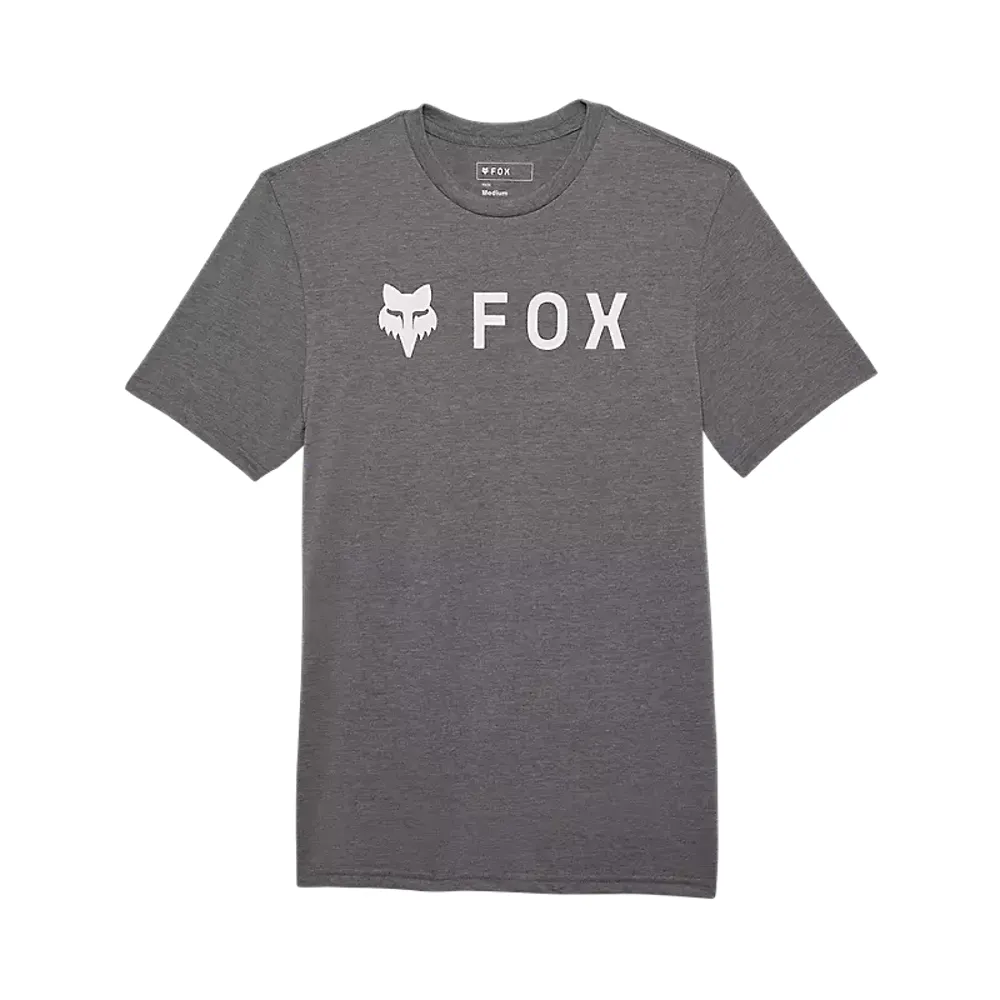 uPRISE Bikes Fox Clothing Fox Absolute Men's Short Sleeve Technical Tee - Graphite Heather Grey | Price match, 365 day return s, 18-Month Warranty, Finance Available & Free UK Delivery