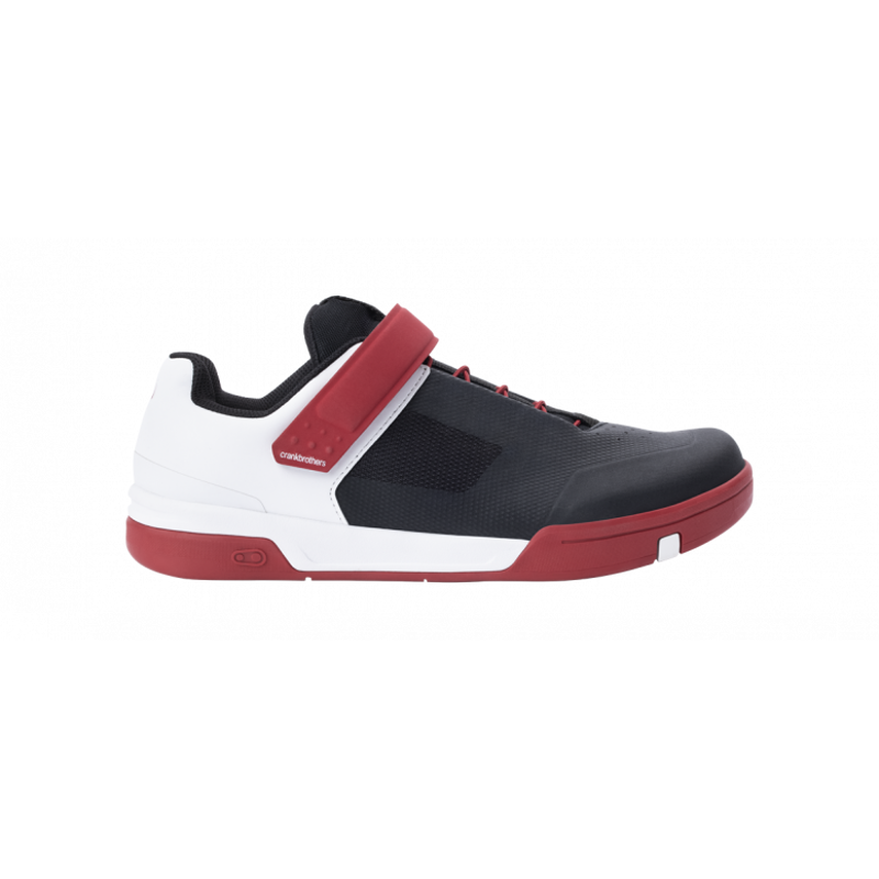 Crank Brothers Stamp Speedlace MTB Flat Shoes - Red/Black/White-1