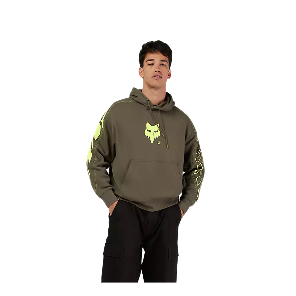 uPRISE Bikes Fox Clothing Fox Elevated Oversized Pullover Hoody - Military Green | Price match, 365 day return s, 18-Month Warranty, Finance Available & Free UK Delivery