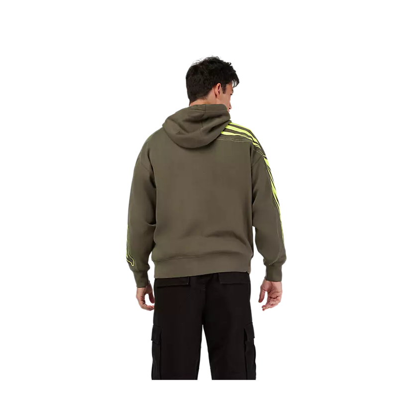 Fox Elevated Oversized Pullover Hoody - Military Green-2