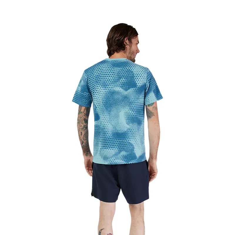  Fox AOP Men's Short Sleeve Technical Tee - Vintage Wash Blue-4