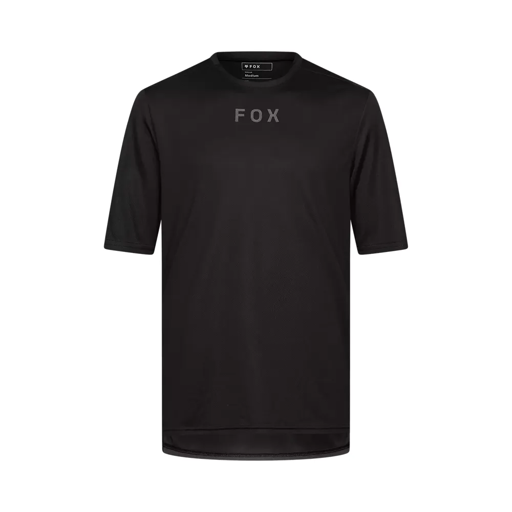 uPRISE Bikes Fox Clothing Fox Ranger Wordmark Men's Short Sleeve Jersey - Black | Price match, 365 day return s, 18-Month Warranty, Finance Available & Free UK Delivery