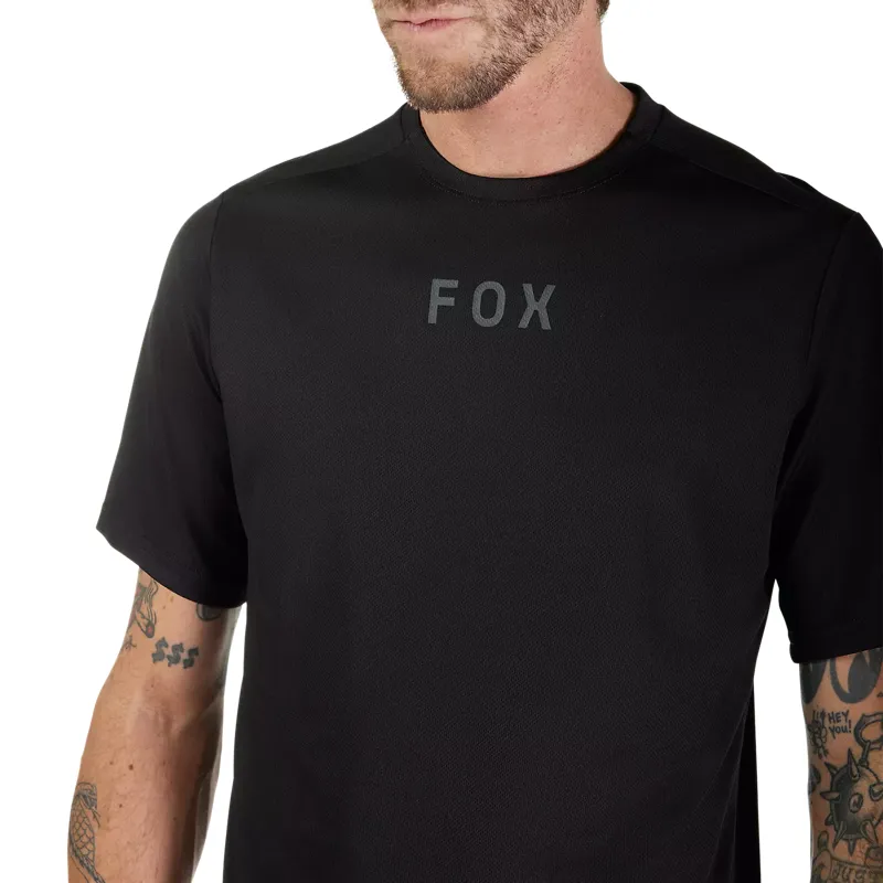 Fox Ranger Wordmark Men's Short Sleeve Jersey - Black-4