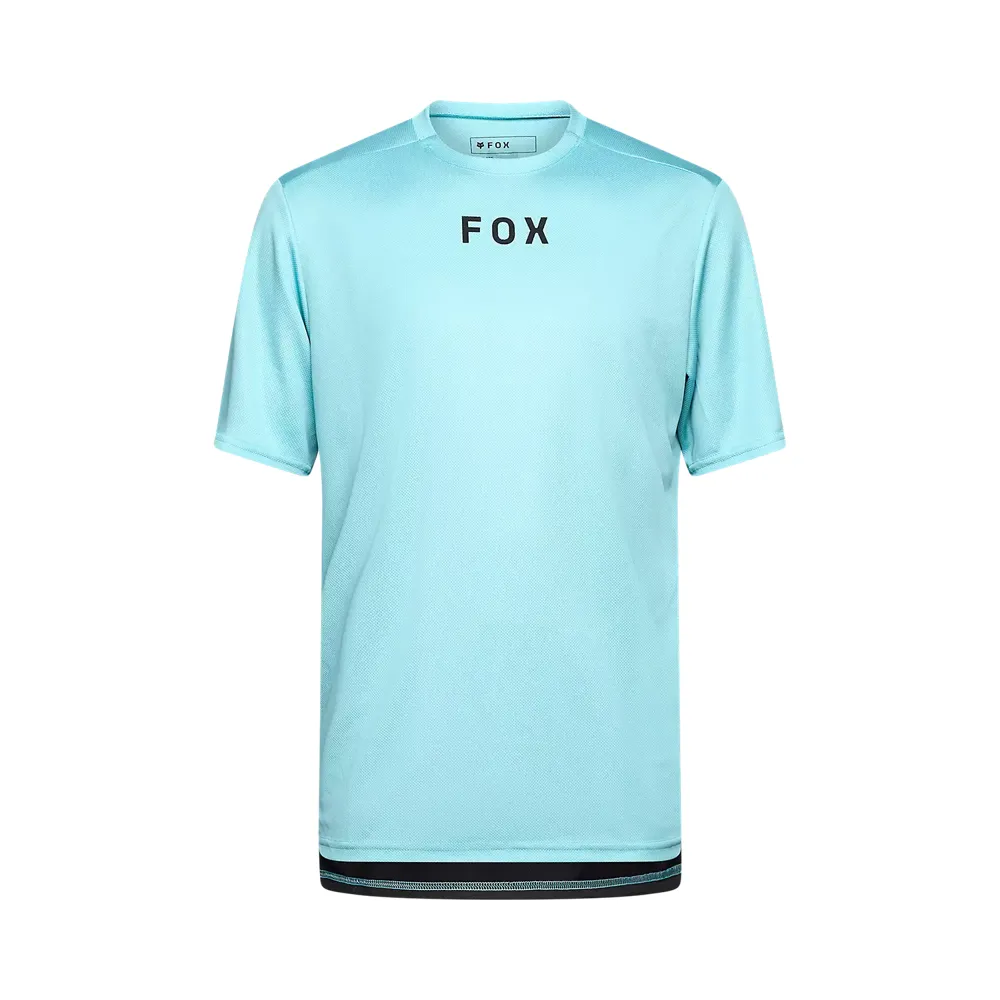 uPRISE Bikes Fox Clothing Fox Ranger Wordmark Men's Short Sleeve Jersey - Vintage Wash Blue | Price match, 365 day return s, 18-Month Warranty, Finance Available & Free UK Delivery