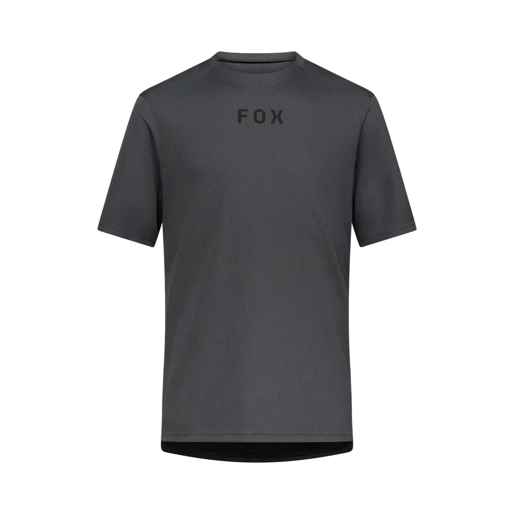 uPRISE Bikes Fox Clothing Fox Ranger Wordmark Men's Short Sleeve Jersey - Dark Shadow Grey | Price match, 365 day returns, 18-Month Warranty, Finance Available & Free UK Delivery
