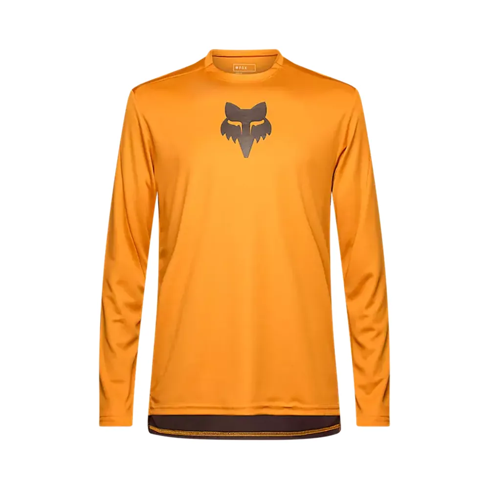 uPRISE Bikes Fox Clothing Fox Ranger Fox Head Men's Long Sleeve Jersey - Caramel Brown | Price match, 365 day return s, 18-Month Warranty, Finance Available & Free UK Delivery