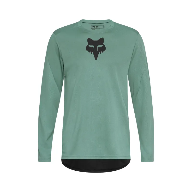 Fox Ranger Fox Head Men's Long Sleeve Jersey - Pine Green