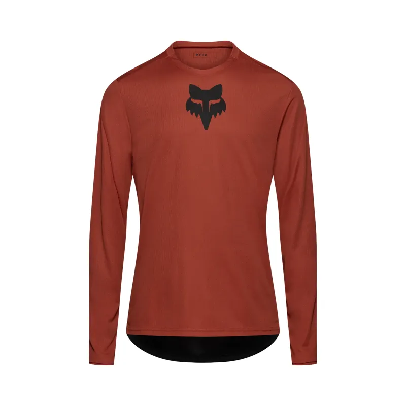 Fox Ranger Fox Head Men's Long Sleeve Jersey - Amber Scarlet