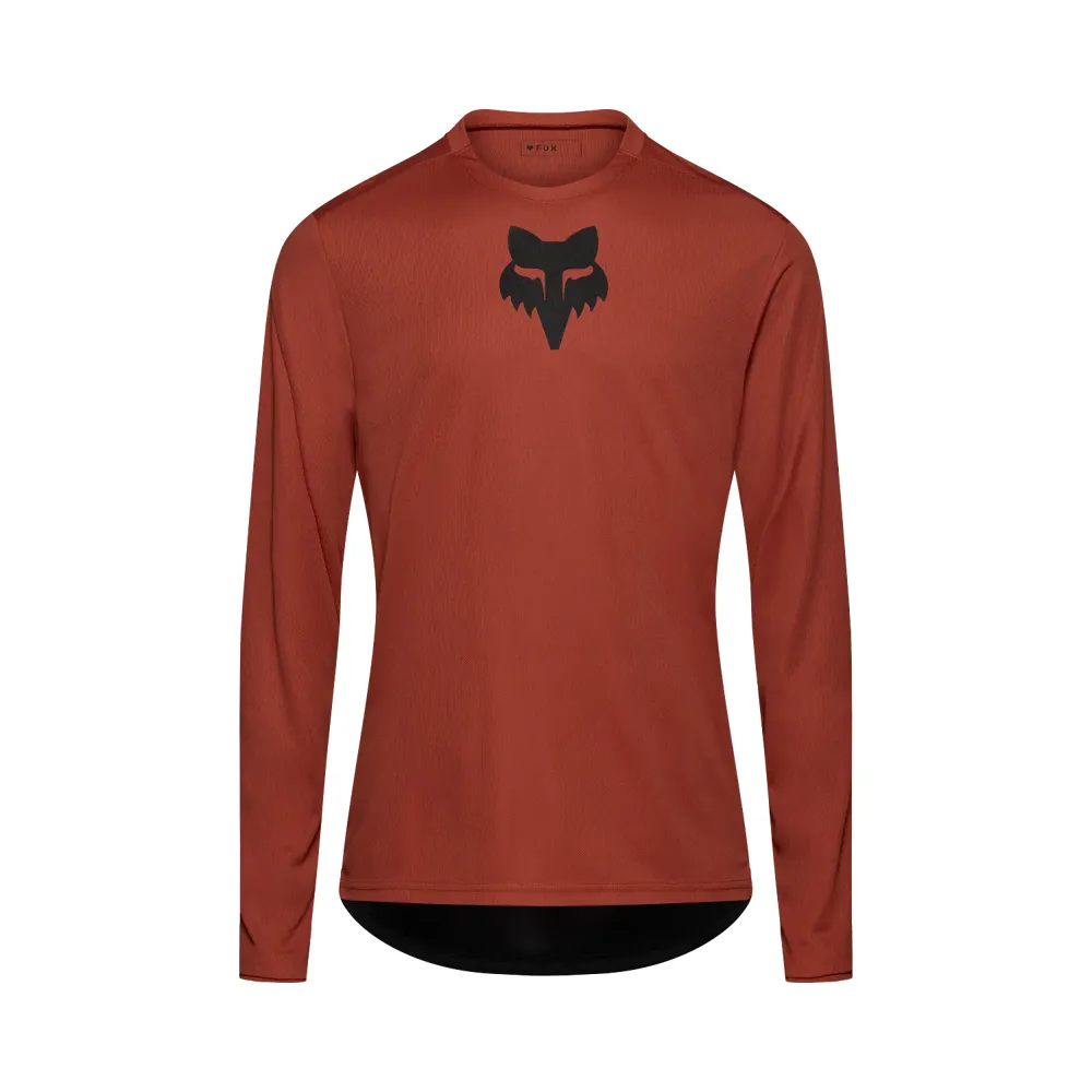 uPRISE Bikes Fox Clothing Fox Ranger Fox Head Men's Long Sleeve Jersey - Amber Scarlet | Price match, 365 day returns, 18-Month Warranty, Finance Available & Free UK Delivery