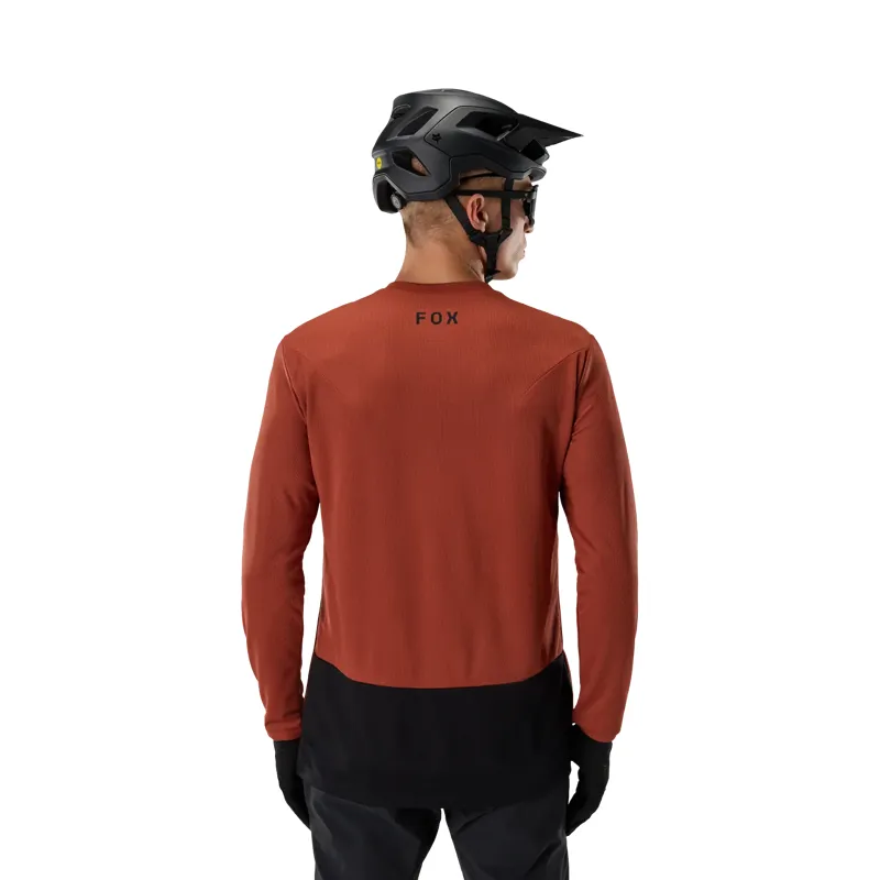 Fox Ranger Fox Head Men's Long Sleeve Jersey - Amber Scarlet-3