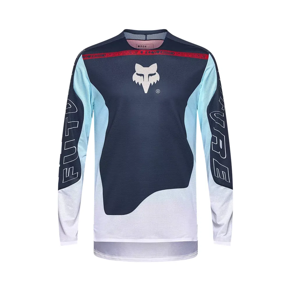uPRISE Bikes Fox Clothing Fox Flexair Elevated Men's Long Sleeve Jersey - Midnight Blue | Price match, 365 day return s, 18-Month Warranty, Finance Available & Free UK Delivery