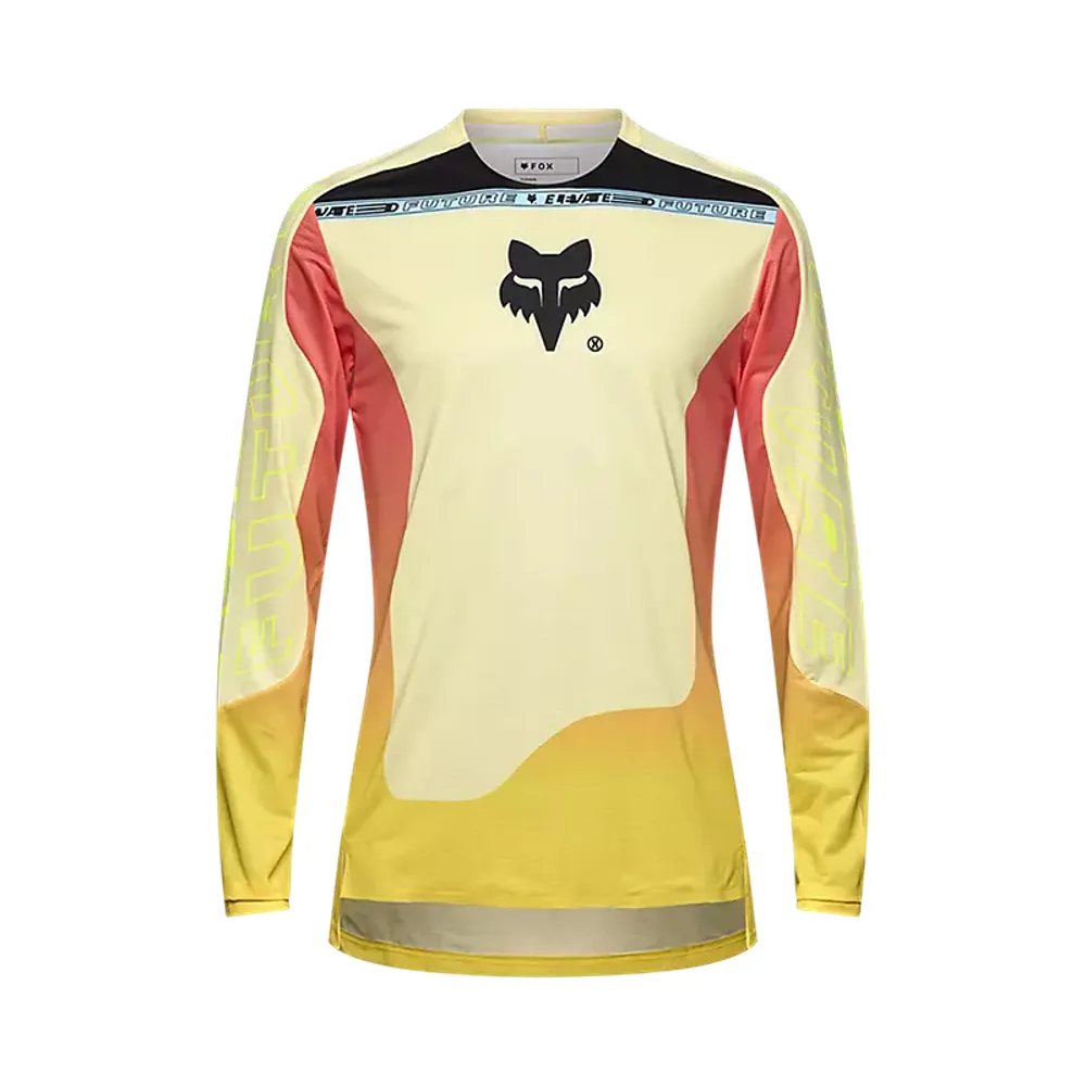 uPRISE Bikes Fox Clothing Fox Flexair Elevated Men's Long Sleeve Jersey - Lemonade | Price match, 365 day return s, 18-Month Warranty, Finance Available & Free UK Delivery