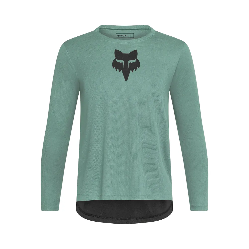 uPRISE Bikes Fox Clothing Fox Ranger Fox Head Youth Long Sleeve Jersey - Pine Green | Price match, 365 day returns, 18-Month Warranty, Finance Available & Free UK Delivery