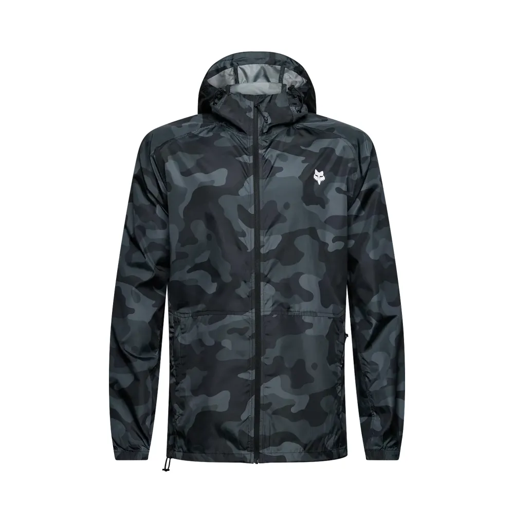 uPRISE Bikes Fox Clothing Fox Head Men's Camo Windbreaker  - Black Camouflage | Price match, 365 day returns, 18-Month Warranty, Finance Available & Free UK Delivery