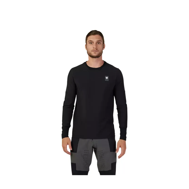 Fox Defend Thermal Long Sleeve Men's Jersey - Black-1
