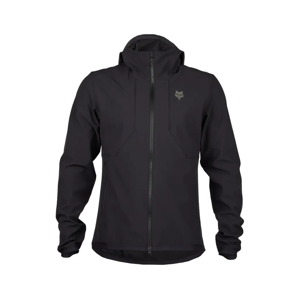 uPRISE Bikes Fox Clothing Fox Ranger Fire Hoodie Men's Waterproof Jacket - Black | Price match, 365 day returns, 18-Month Warranty, Finance Available & Free UK Delivery
