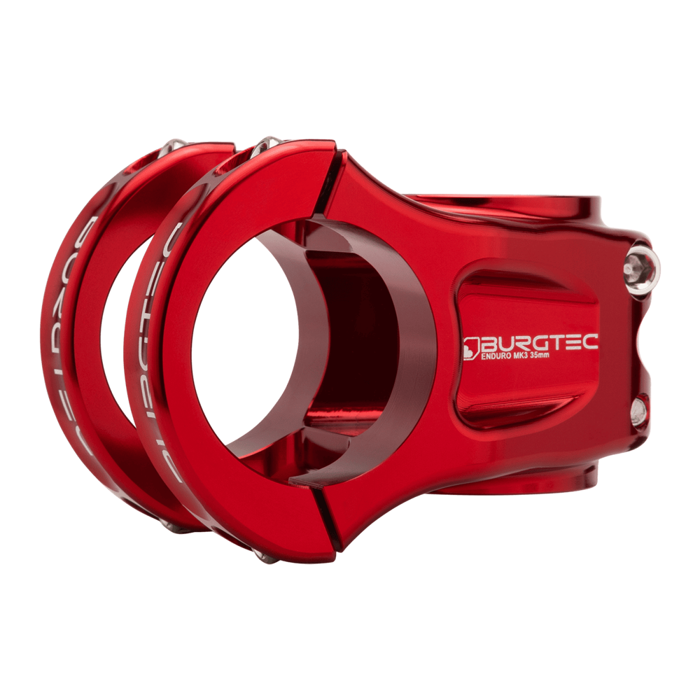 uPRISE Bikes Burgtec Enduro MK3 Stem - 35mm Clamp - 35mm Reach - Race Red | Price match, 365 day returns, 18-Month Warranty, Finance Available & Free UK Delivery