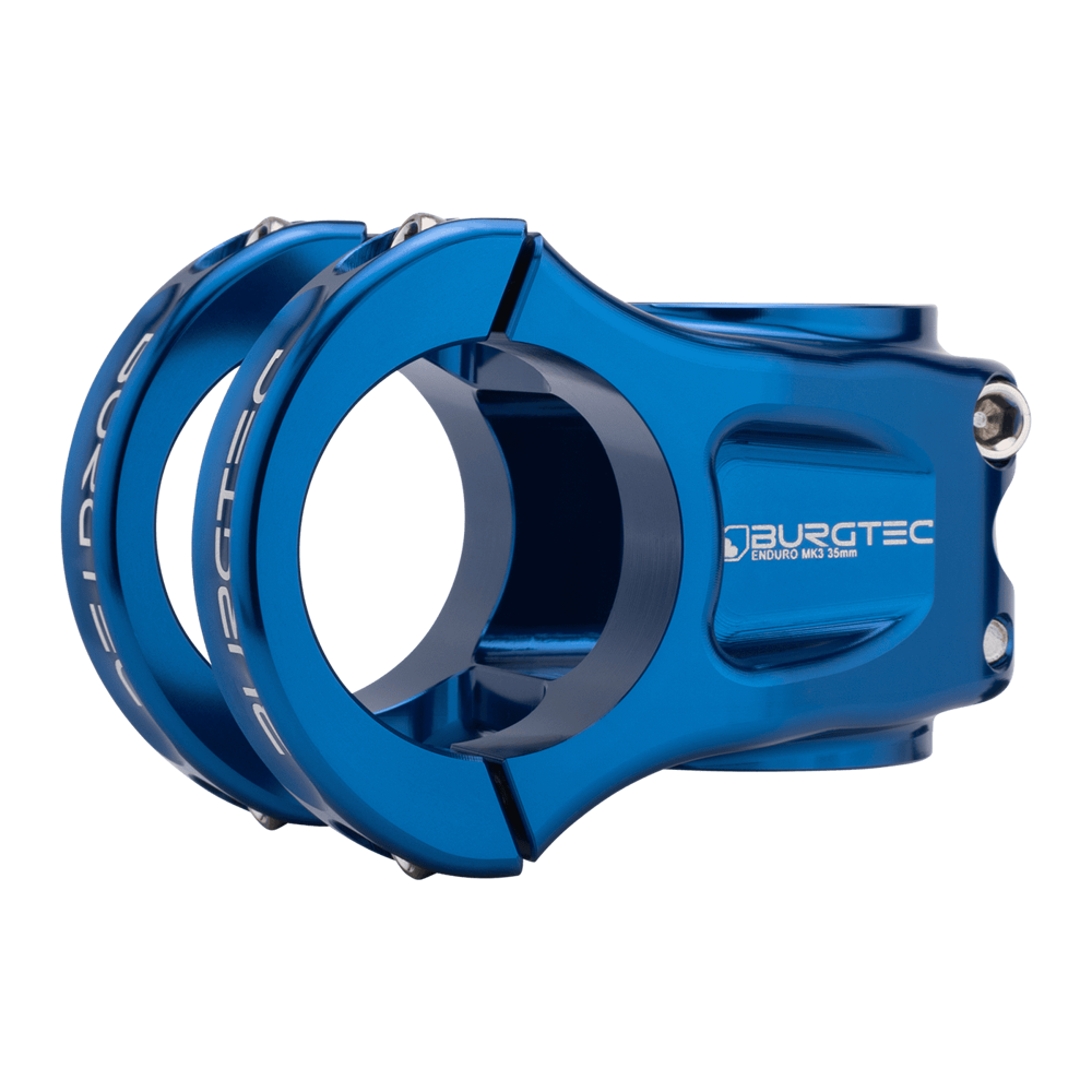 uPRISE Bikes Burgtec Enduro MK3 Stem - 35mm Clamp - 35mm Reach - Deep Blue | Price match, 365 day returns, 18-Month Warranty, Finance Available & Free UK Delivery