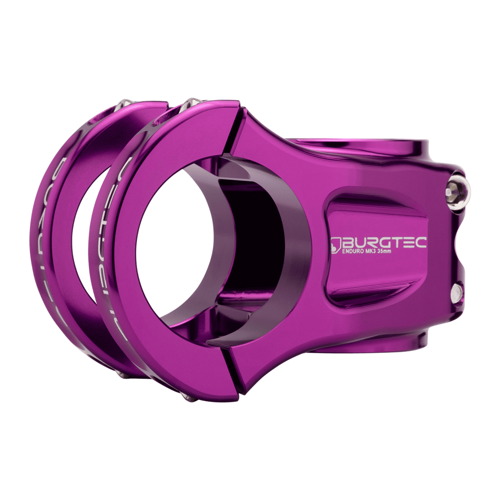 uPRISE Bikes Burgtec Enduro MK3 Stem - 35mm Clamp - 35mm Reach - Purple Rain | Price match, 365 day returns, 18-Month Warranty, Finance Available & Free UK Delivery