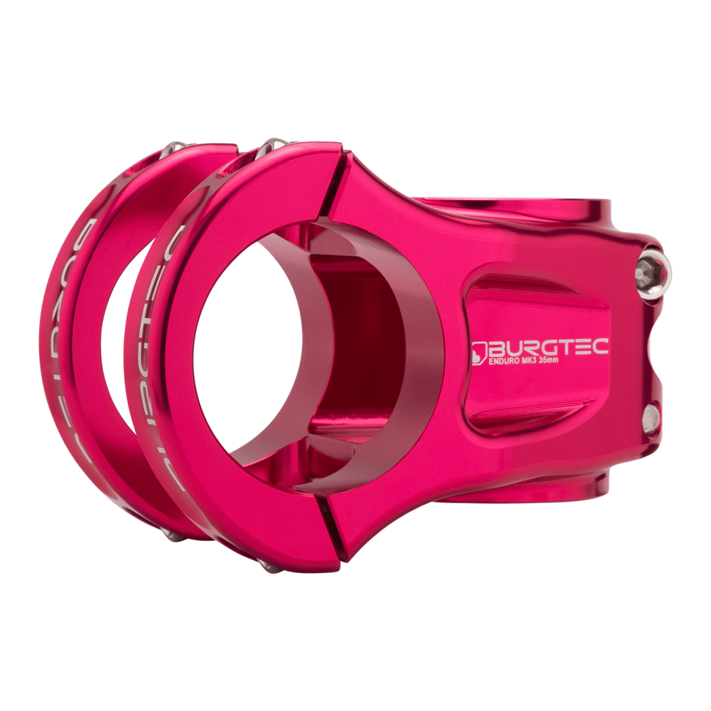 uPRISE Bikes Burgtec Enduro MK3 Stem - 35mm Clamp - 35mm Reach - Toxic Barbie Pink | Price match, 365 day returns, 18-Month Warranty, Finance Available & Free UK Delivery