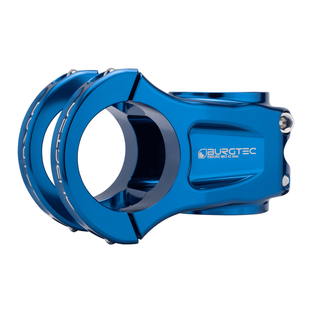 uPRISE Bikes Burgtec Enduro MK3 Stem - 35mm Clamp - 42.5mm Reach - Deep Blue | Price match, 365 day returns, 18-Month Warranty, Finance Available & Free UK Delivery