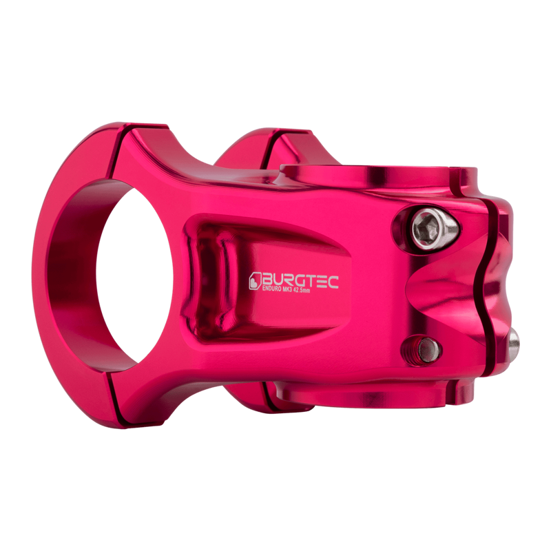 Burgtec Enduro MK3 Stem - 35mm Clamp - 42.5mm Reach - Toxic Barbie Pink-1