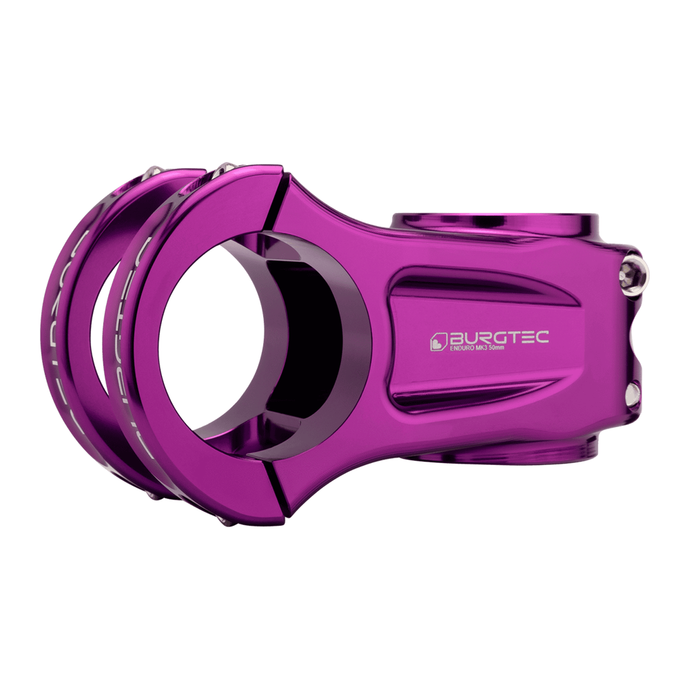 uPRISE Bikes Burgtec Enduro MK3 Stem - 35mm Clamp - 50mm Reach - Purple Rain | Price match, 365 day returns, 18-Month Warranty, Finance Available & Free UK Delivery