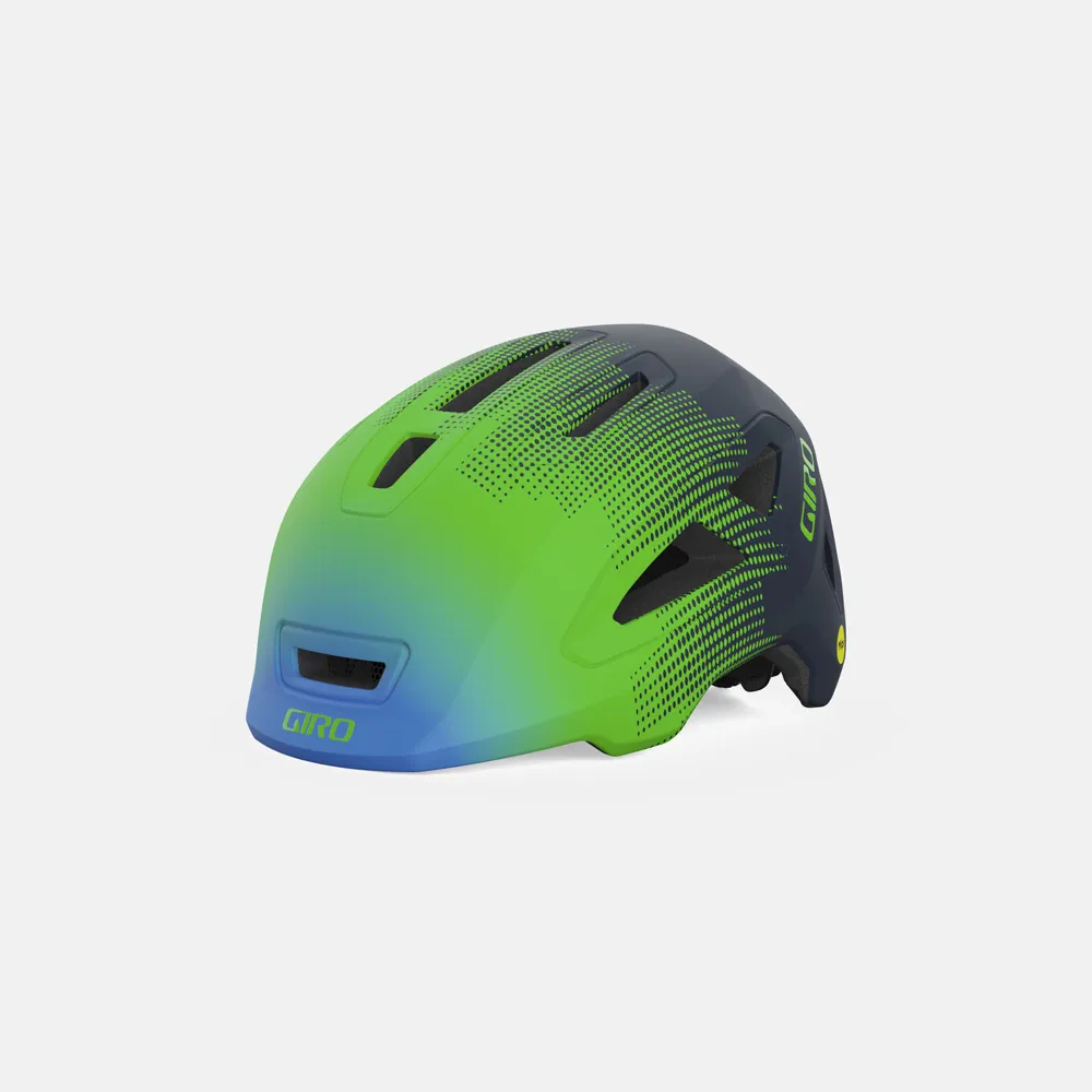 uPRISE Bikes Giro Scamp Mips II Junior Helmet -  Matte Blue/Green Towers | Price match, 365 day return s, 18-Month Warranty, Finance Available & Free UK Delivery
