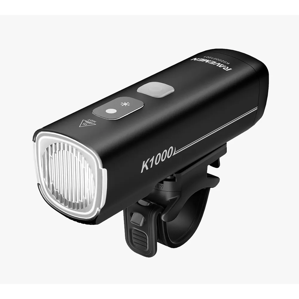 uPRISE Bikes Ravemen K1000 USB Rechargeable AI Nighttime Front Light - 1000 Lumens | Price match, 365 day return s, 18-Month Warranty, Finance Available & Free UK Delivery