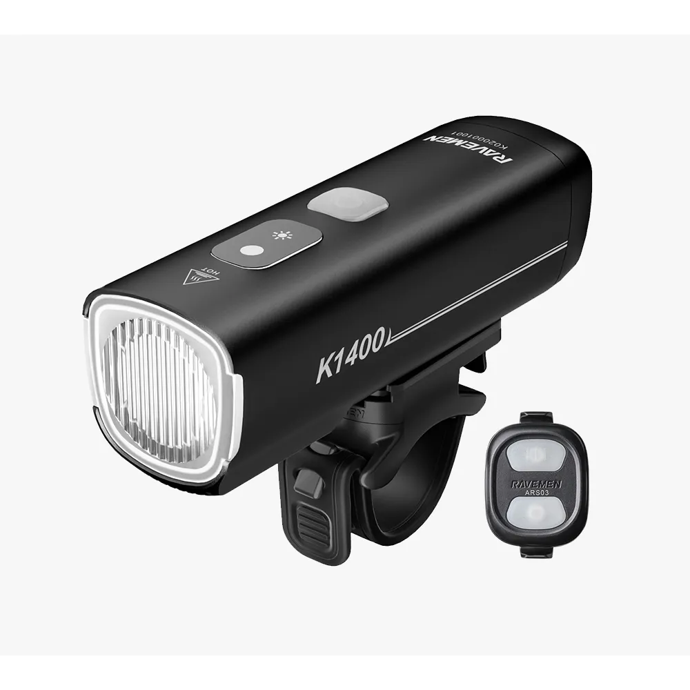 uPRISE Bikes Ravemen K1400 USB Rechargeable AI Nighttime Front Light - 1400 Lumens | Price match, 365 day return s, 18-Month Warranty, Finance Available & Free UK Delivery