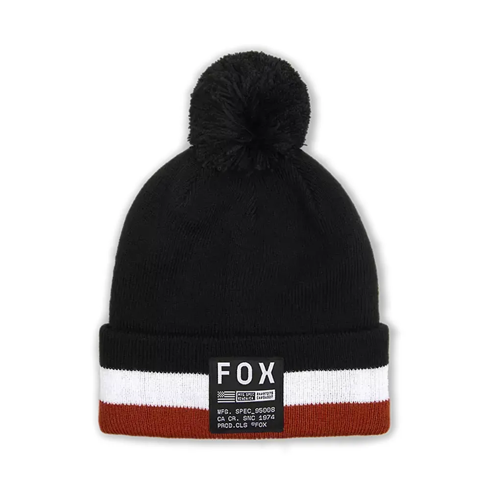 uPRISE Bikes Fox Clothing Fox Fracture Pom Beanie - Black | Price match, 365 day return s, 18-Month Warranty, Finance Available & Free UK Delivery