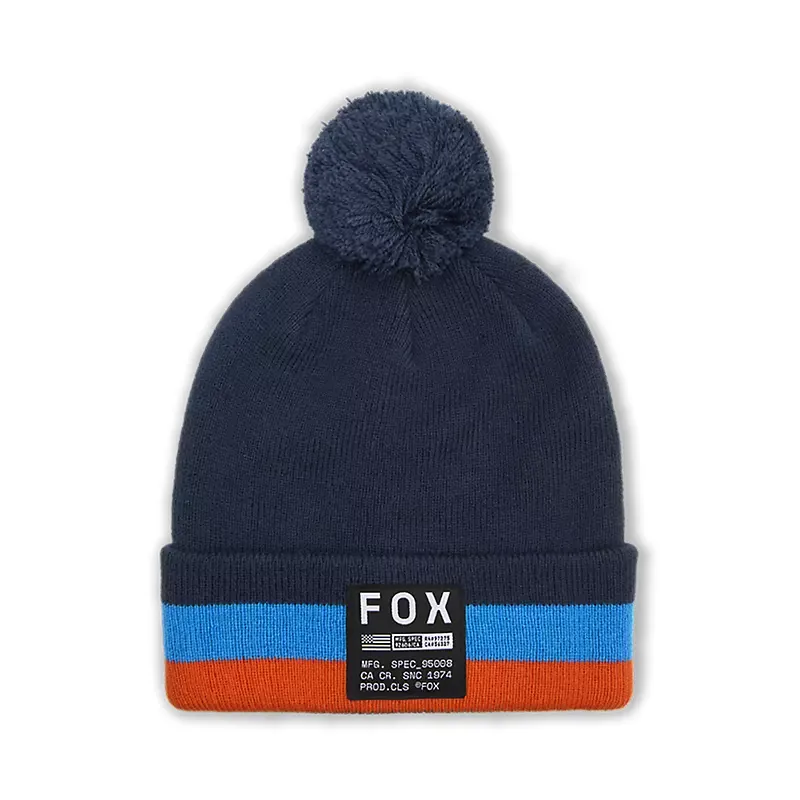 Fox Fracture Pom Beanie - Midnight Blue