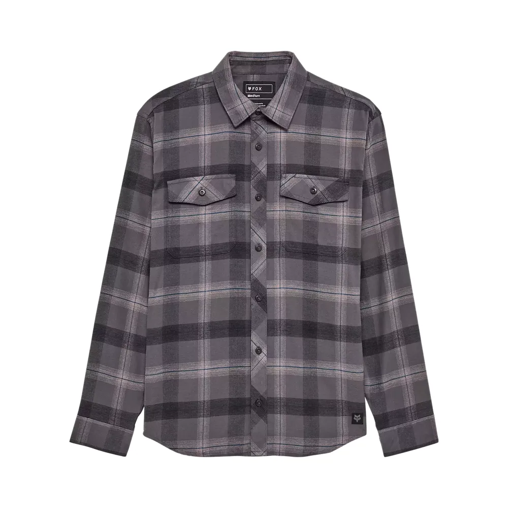 uPRISE Bikes Fox Clothing Fox Survivalist Core Men's Long Sleeve Flannel - Dark Shadow Grey | Price match, 365 day return s, 18-Month Warranty, Finance Available & Free UK Delivery