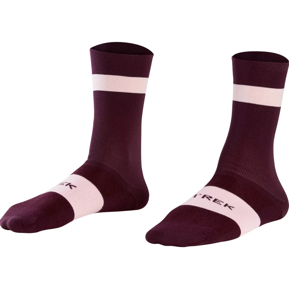 uPRISE Bikes Trek Race Crew Cycling Socks - Mulberry | Price match, 365 day return s, 18-Month Warranty, Finance Available & Free UK Delivery