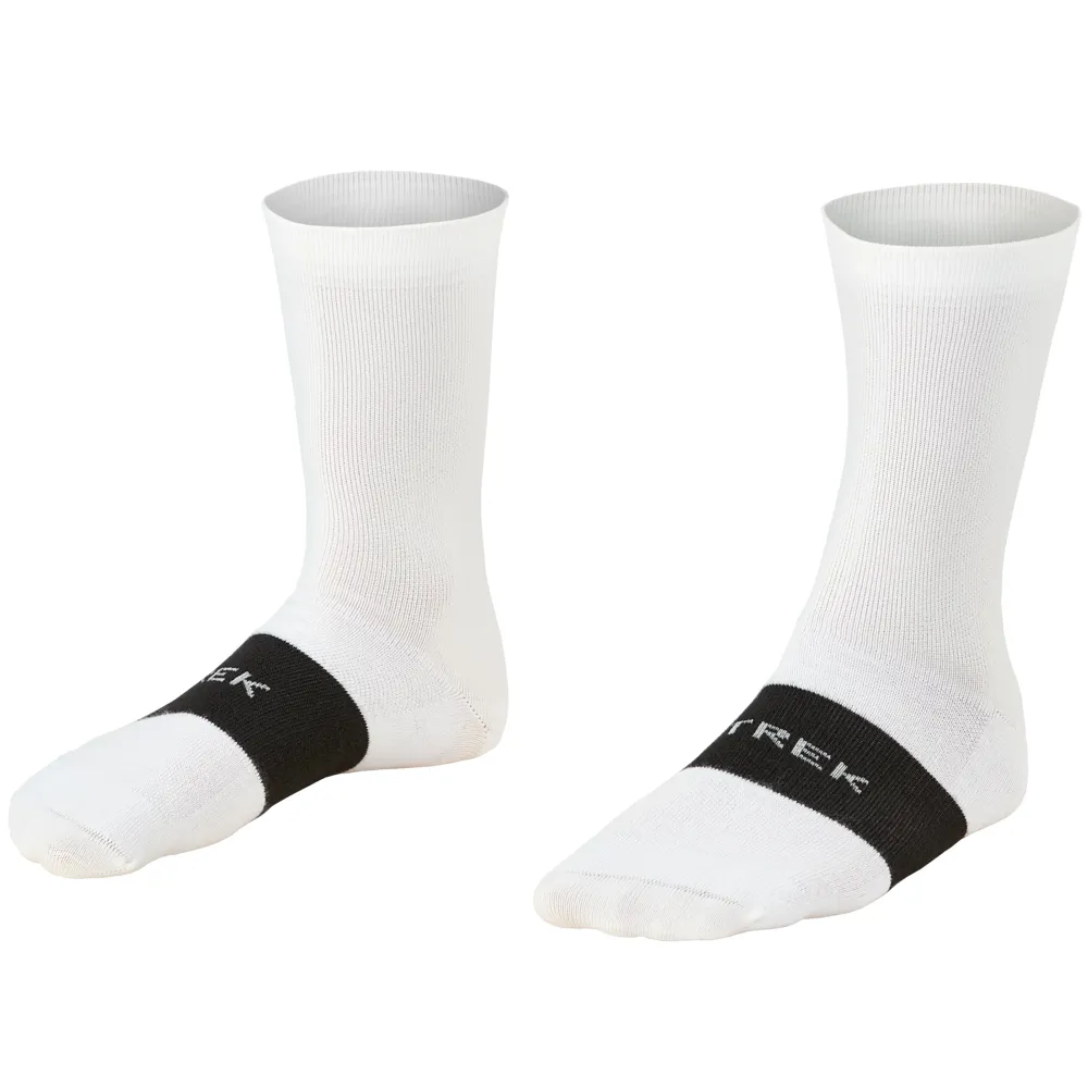 uPRISE Bikes Trek Race Crew Cycling Socks - White | Price match, 365 day return s, 18-Month Warranty, Finance Available & Free UK Delivery