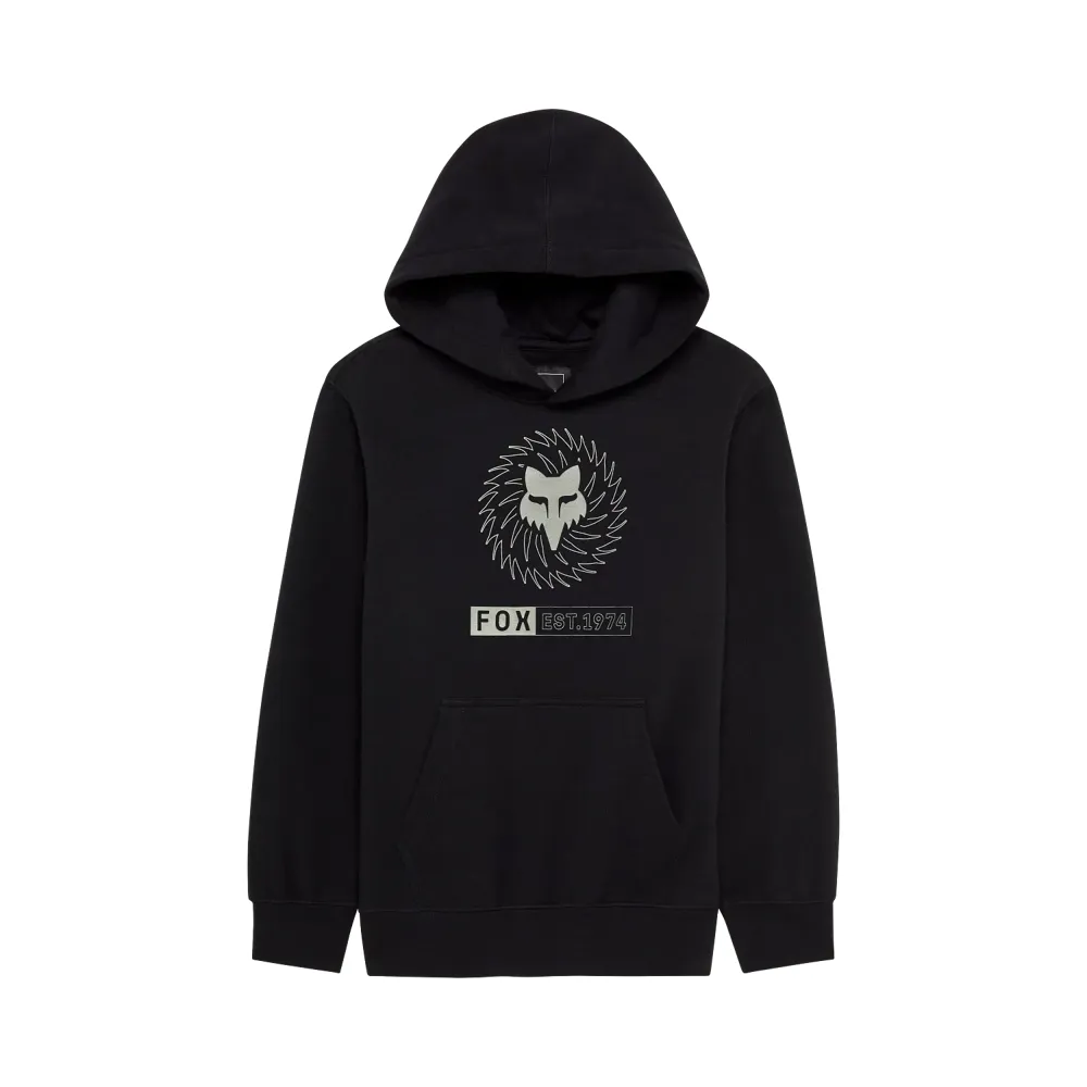 uPRISE Bikes Fox Clothing Fox Kairos Youth Premium Fleece Pullover Hoodie - Black | Price match, 365 day returns, 18-Month Warranty, Finance Available & Free UK Delivery