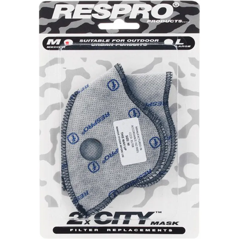 Respro City Anti-Pollution Mask Filter - Pack of 2.